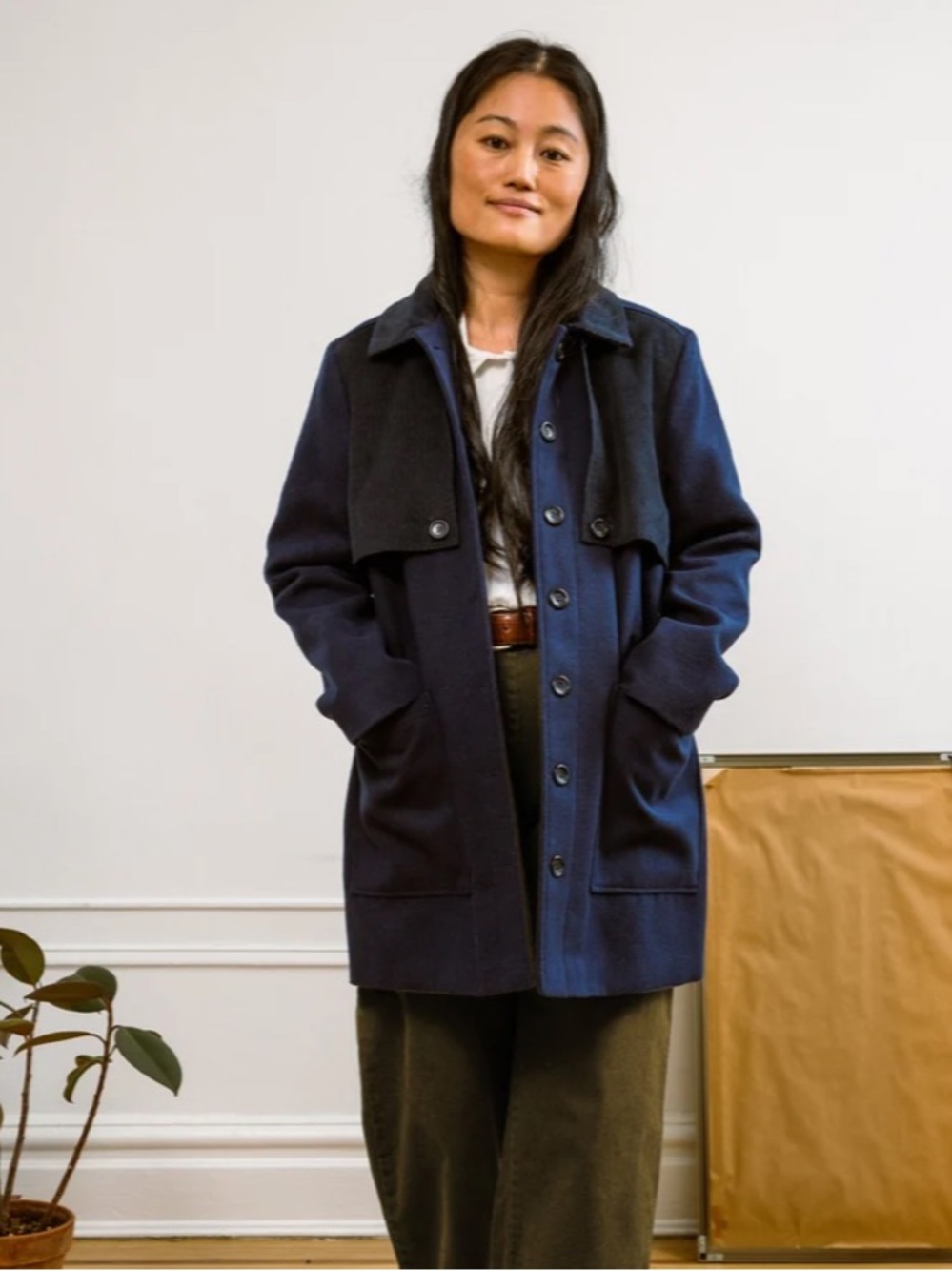 Loup maggie field jacket navy blue large
